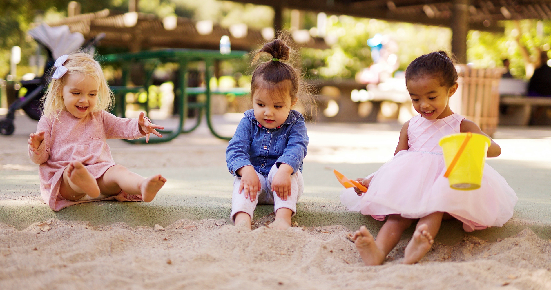 Fairview Early Learning Centre Girls playing in the sand at a playgrounr